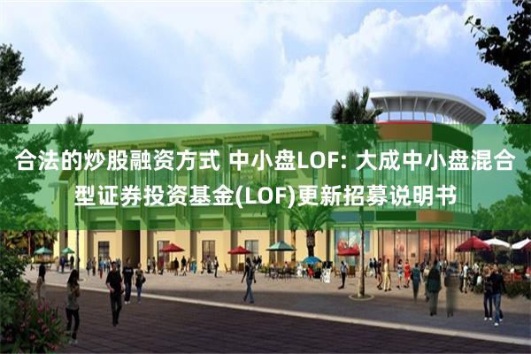 合法的炒股融资方式 中小盘LOF: 大成中小盘混合型证券投资基金(LOF)更新招募说明书