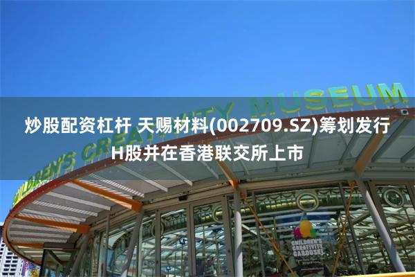 炒股配资杠杆 天赐材料(002709.SZ)筹划发行H股并在香港联交所上市